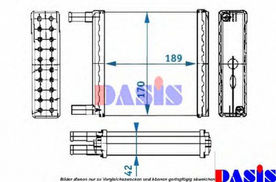 AKS DASIS 099020n -  Теплообменник, отопление салона